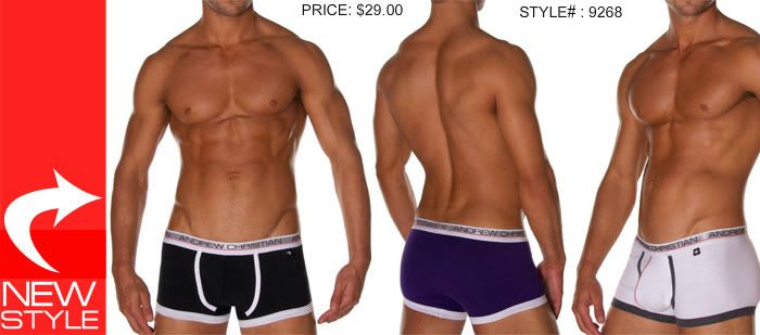 ANDREW CHRISTIAN  Show-It Low Profile Boxer PRICE: $29.00 STYLE# : 9268