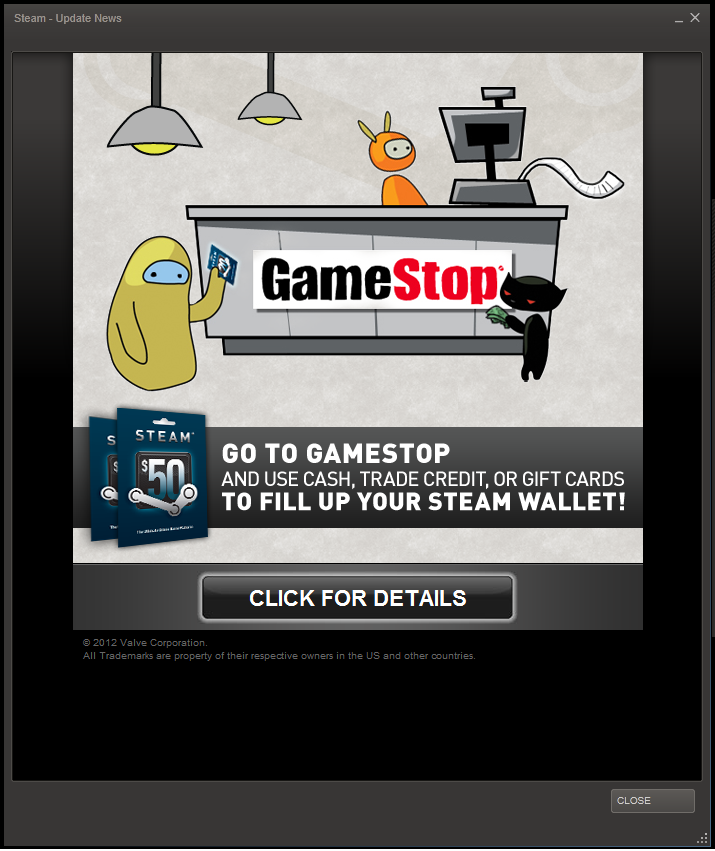 [Ars] GameStop to sell Steam Wallet cards instore