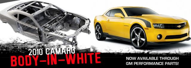  to racing glory and is offering 2010 Camaro body in white packages