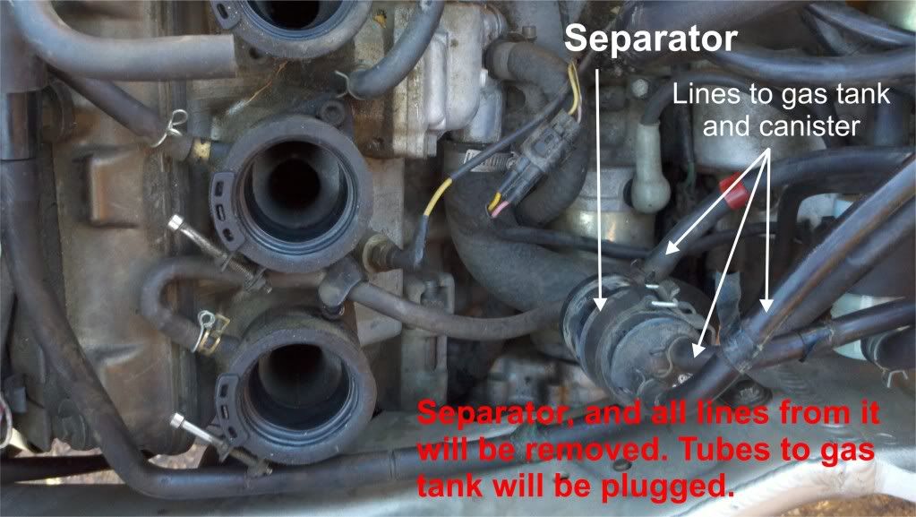 zx6r CA model evaporative emission system removal Custom Fighters