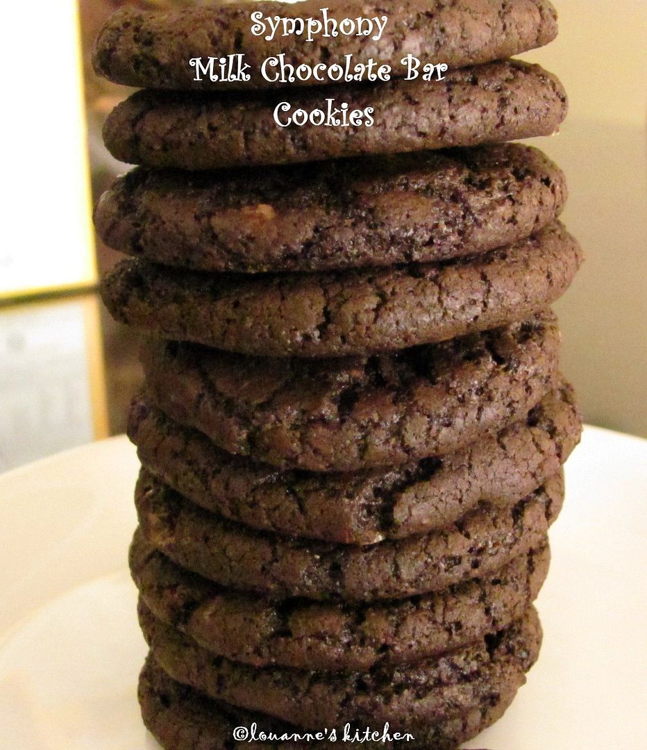 Symphony Milk Chocolate Bar Cookies Louanne's Kitchen