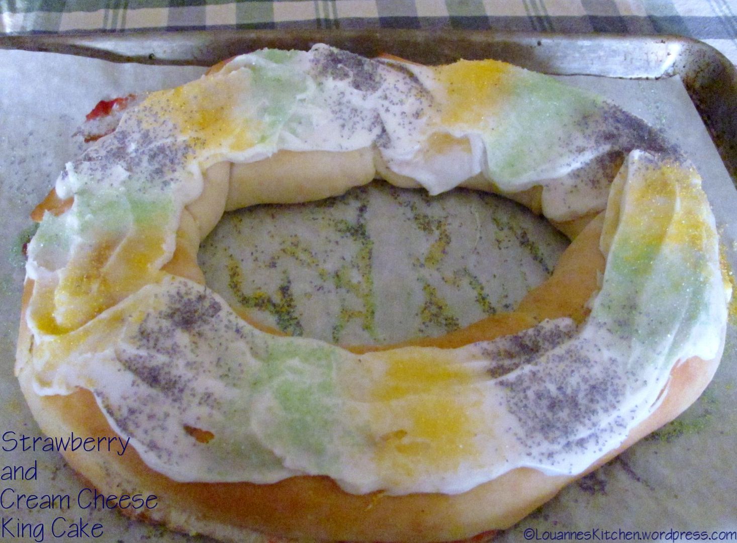 Strawberry and Cream Cheese King Cake Louanne's Kitchen