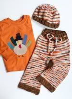 Little Turkey Set--S/M **you pick 6-12 or 12-18 top**