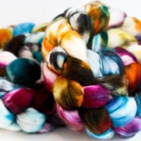 "Time, Time!" on Superwash Merino Lambswool by Becoming Art