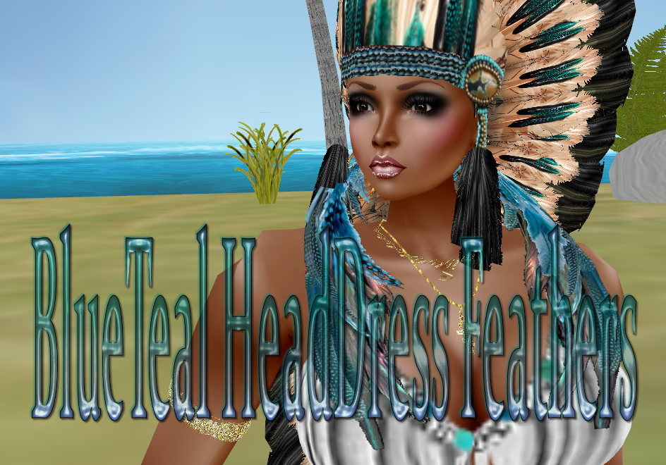  photo BlueTeal HeadDress Feathers.png