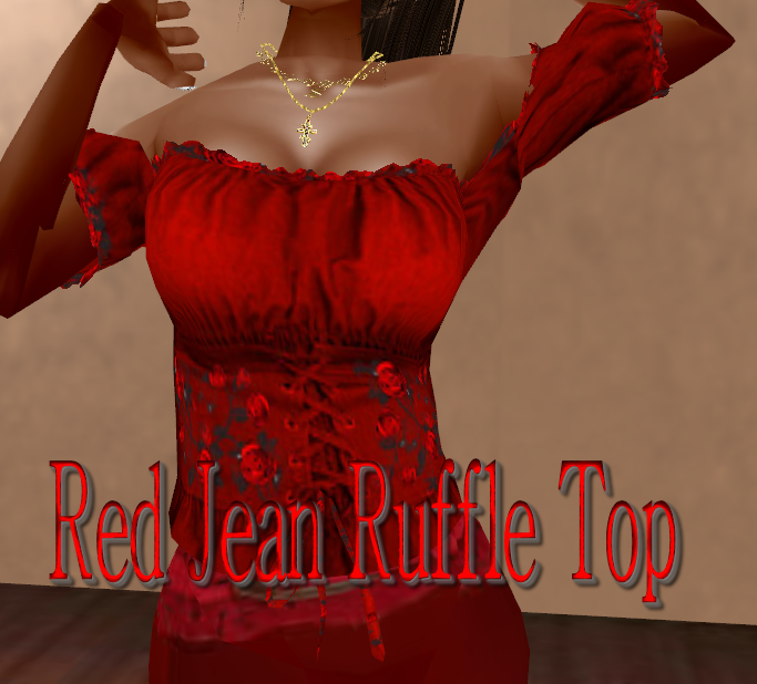  photo Red Jean Ruffle Top.png