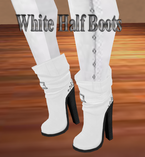 photo White Half Boots.png