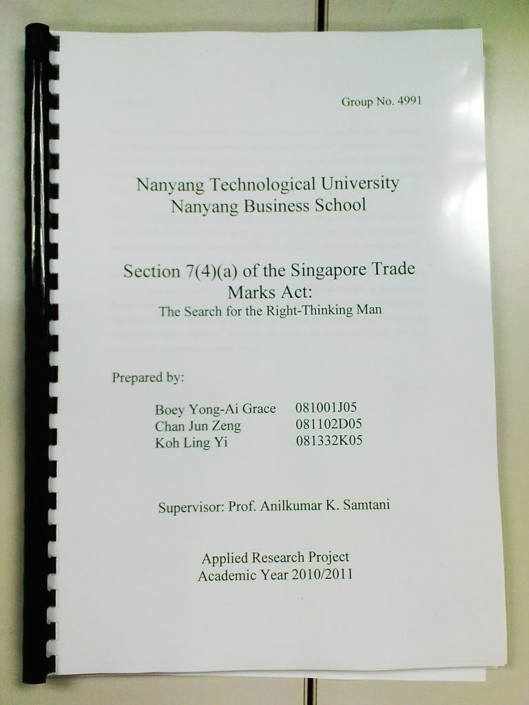 Our final report Our final report