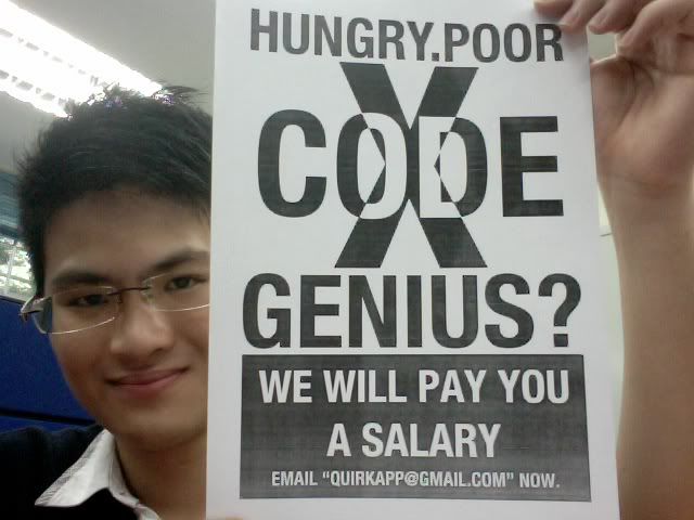Geniuses required! Geniuses required!