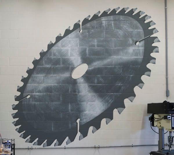 saw blade mural