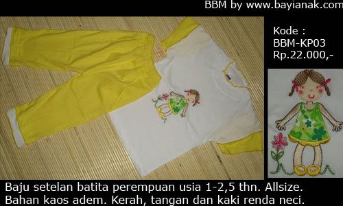Stelan Kaus batita perempuan BBM-KP03