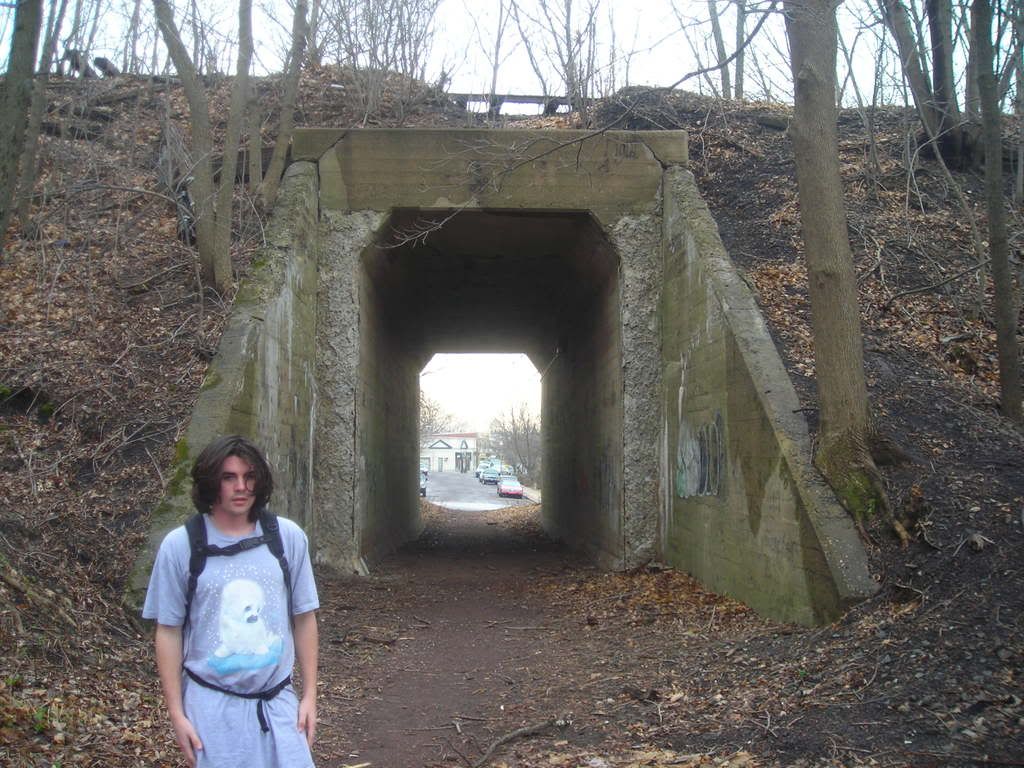 Former Liberty Bell Trolley Line underpass below Reading Railroad in Perkasie PA Pictures, Images and Photos
