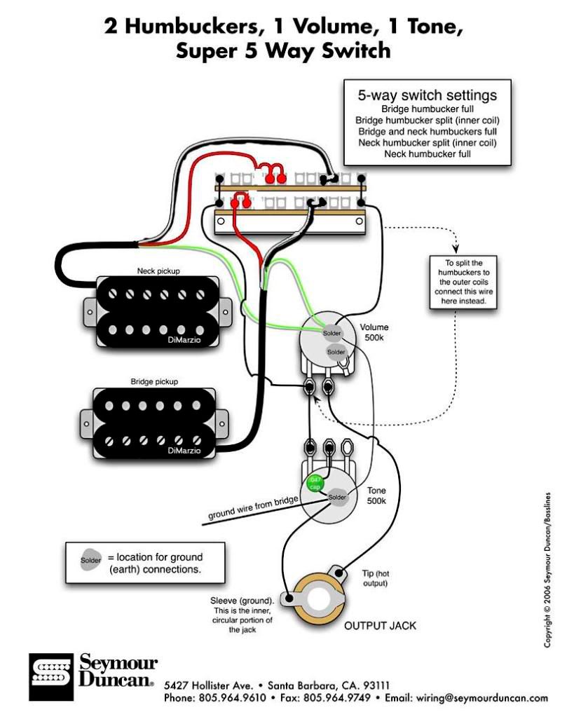 Guitar Wiring Diagrams  Volume  Tone Nilza