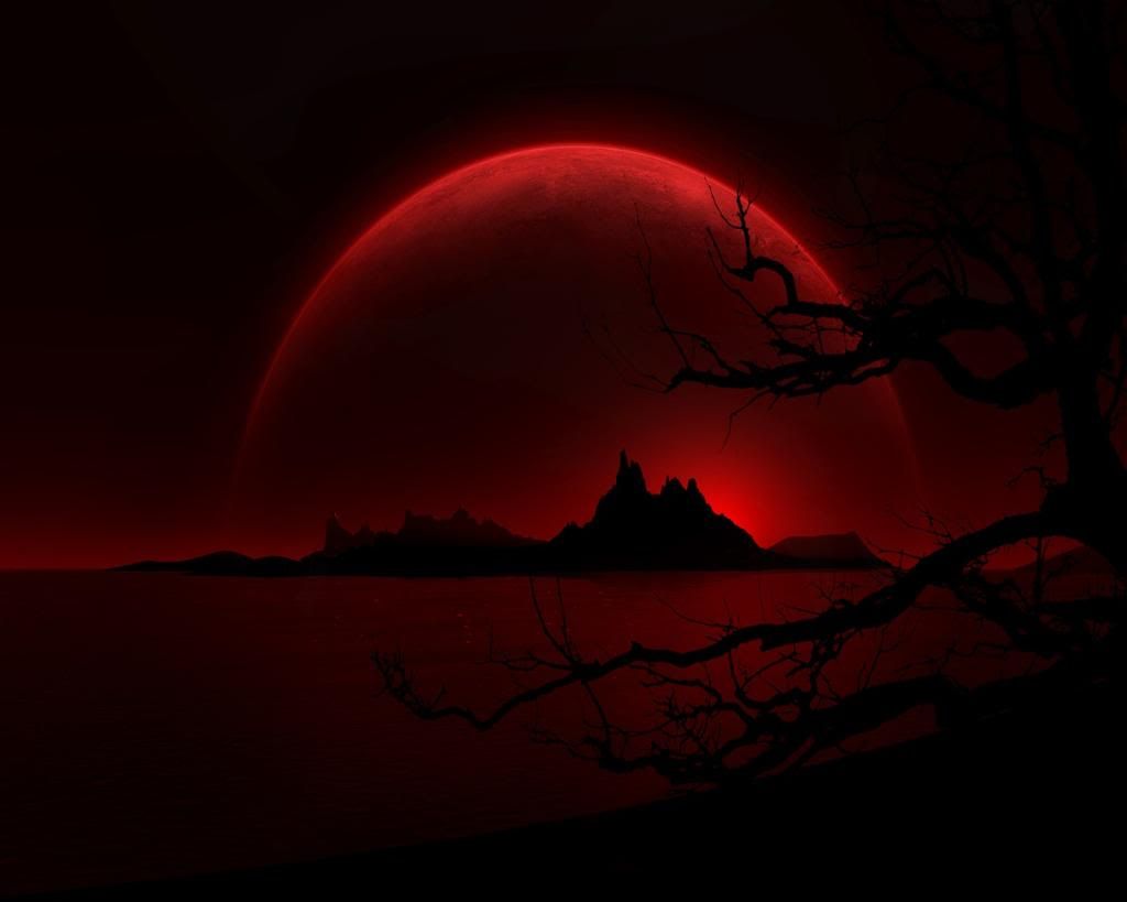 Red Moon Background