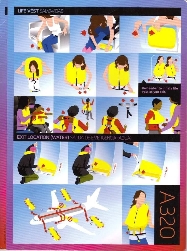 airplane safety card