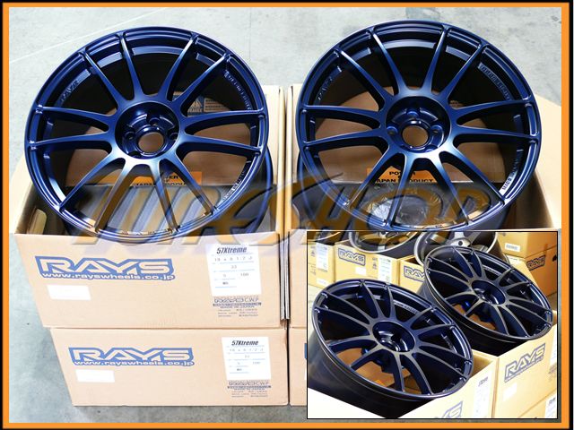 Gram Lights 57 Xtreme 18x8 5 33 5x100 Wheels Blue Made in Japan