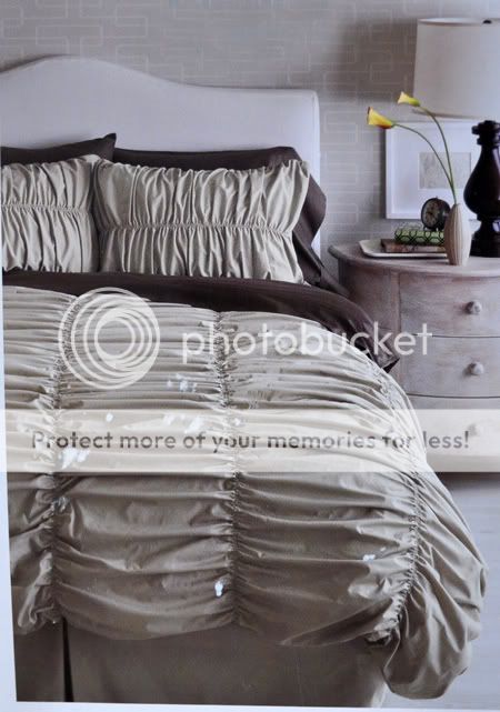 from the home bedding collection here s the king khaki ruched duvet