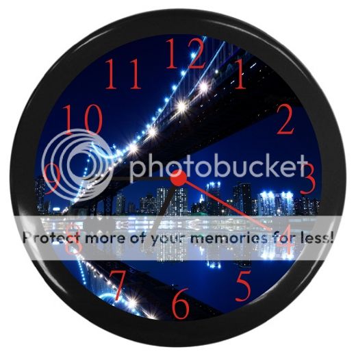 New New York Black Decor Wall Clock  