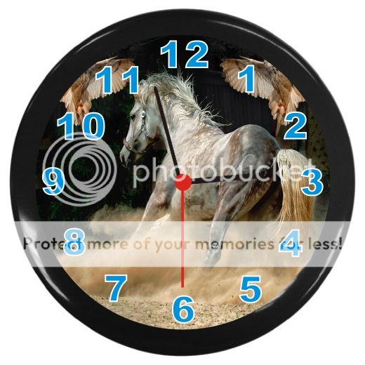 New Horse Play Black Decor Wall Clock  