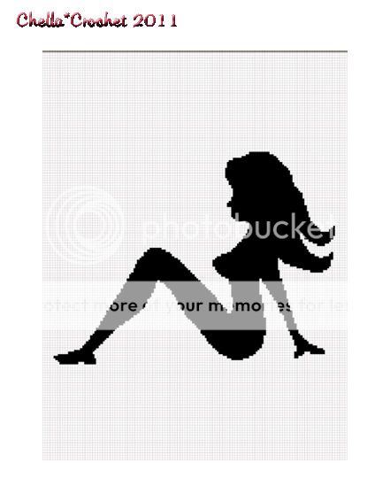 Mud Flap Girl Trucker Afghan Crochet Pattern Graph