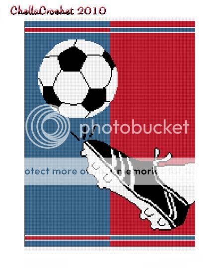 Soccer Ball Kick Afghan Crochet Pattern Graph  