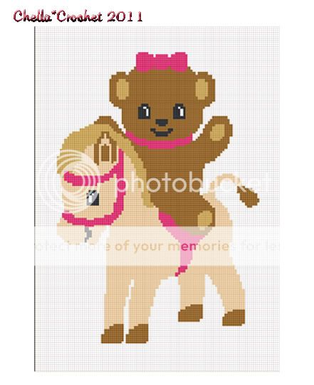 Teddy Bear Pony Horse Girl Afghan Crochet Pattern Graph | eBay