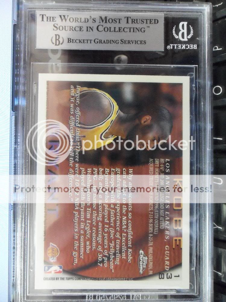 graded bgs 9 mint 1996 97 topps chrome basketball details