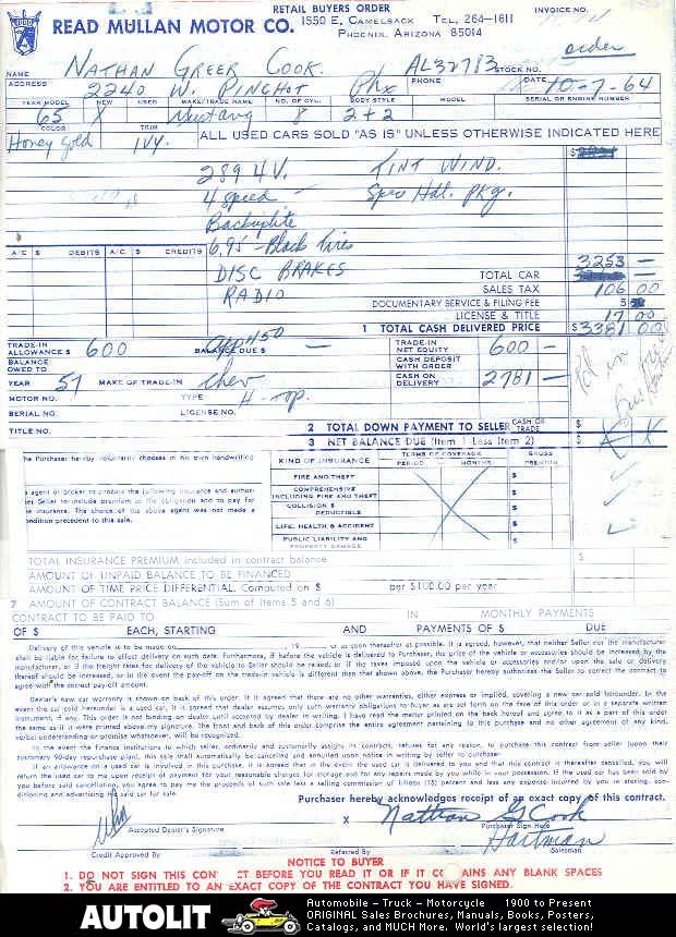 Dealer invoice ford mustang #5