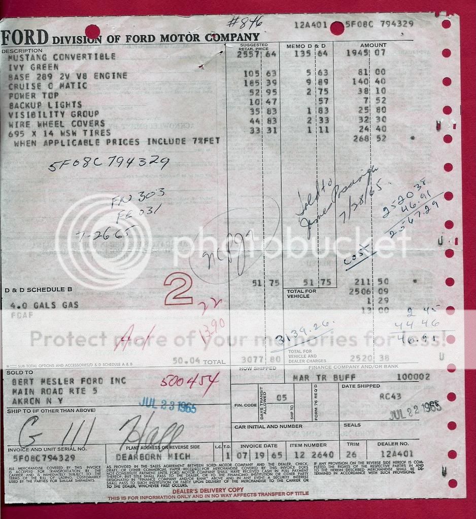 Dealer invoice ford mustang #2