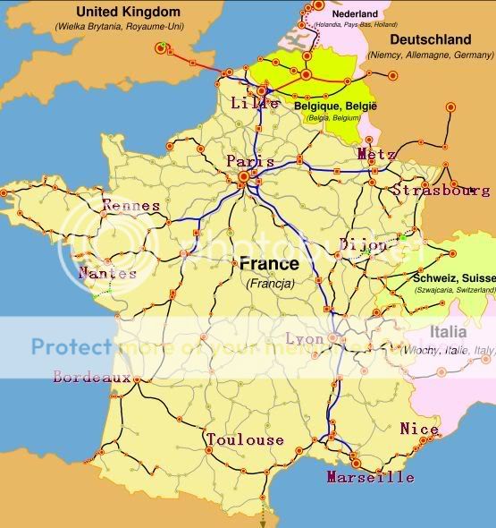 法国高铁线路图图片