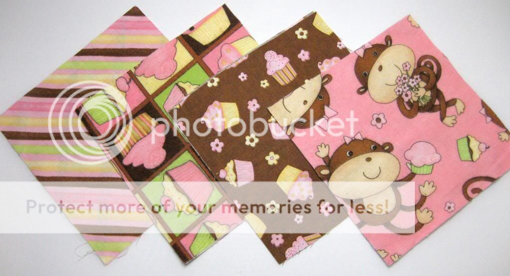 Birthday Cupcake Rag Quilt Kit 84 6" Squares Adorable Gift DIY Pink
